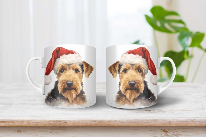 welsh terrier mintás karácsonyi bögre 2