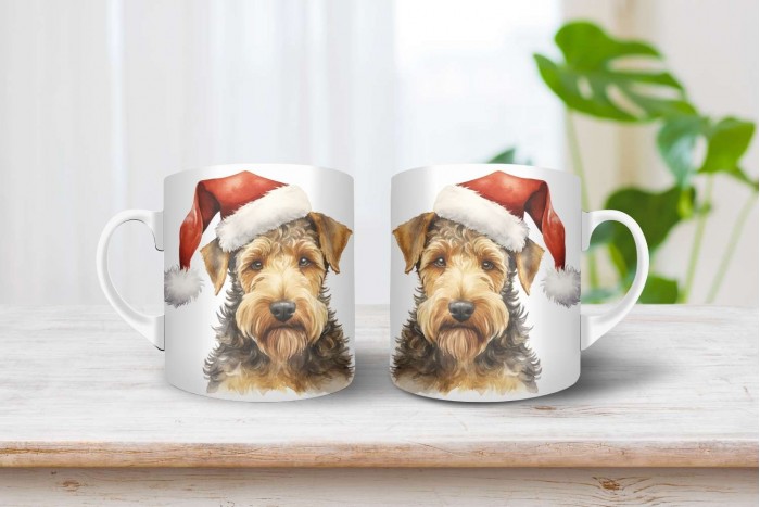 welsh terrier mintás karácsonyi bögre 2