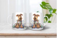 welsh terrier mintás karácsonyi bögre 13