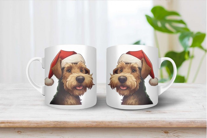 welsh terrier mintás karácsonyi bögre 2