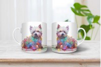 yorkshire terrier mintás karácsonyi bögre 4
