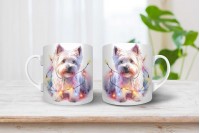 yorkshire terrier mintás karácsonyi bögre 13