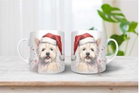 yorkshire terrier mintás karácsonyi bögre 15