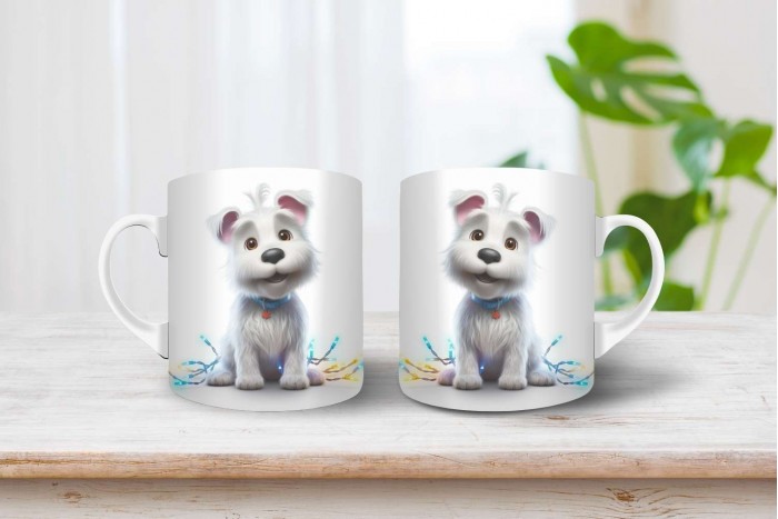 westie mintás karácsonyi bögre 2