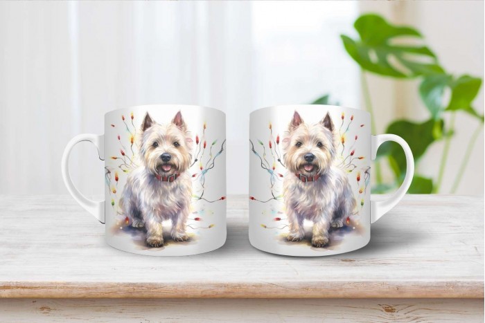 westie mintás karácsonyi bögre 2