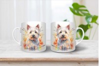 yorkshire terrier mintás karácsonyi bögre 12