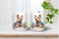 yorkshire terrier mintás karácsonyi bögre 28