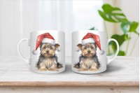 yorkshire terrier mintás karácsonyi bögre 32