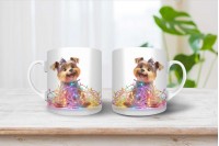 yorkshire terrier mintás karácsonyi bögre 21