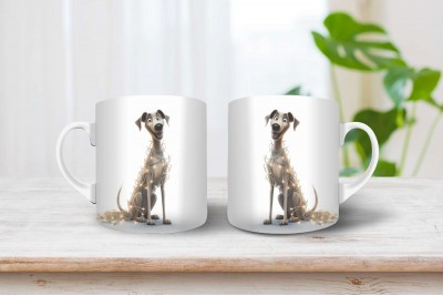 Karácsonyi agár mintás bögre