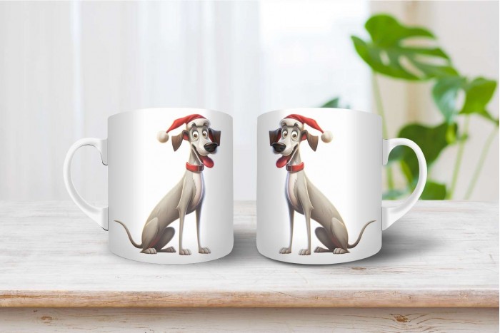 karácsonyi agár mintás bögre 2