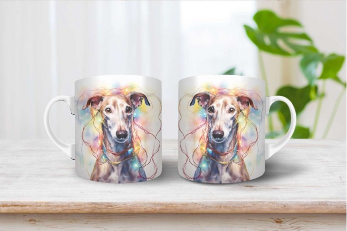 karácsonyi agár mintás bögre 2