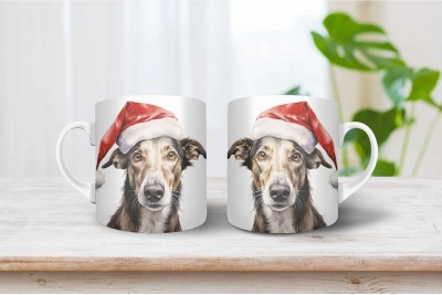 Karácsonyi agár mintás bögre