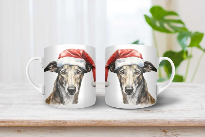 karácsonyi agár mintás bögre 2