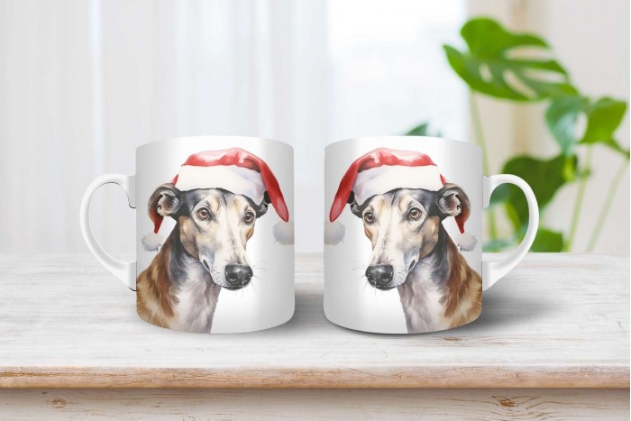 karácsonyi agár mintás bögre 2