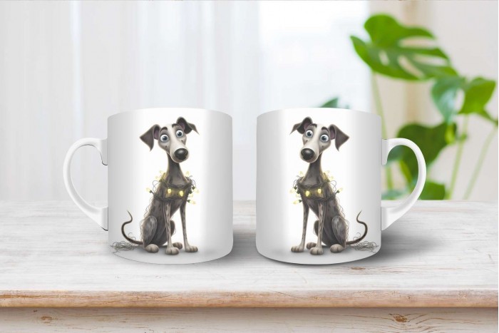 karácsonyi agár mintás bögre 2