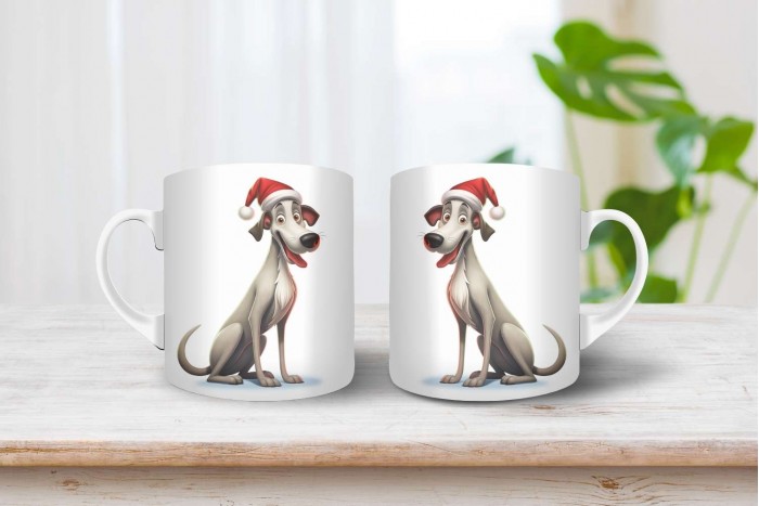 karácsonyi agár mintás bögre 2