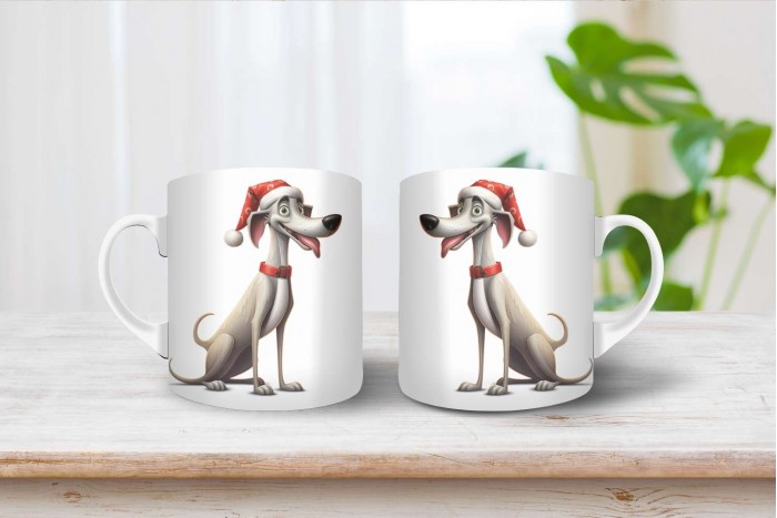 karácsonyi agár mintás bögre 2