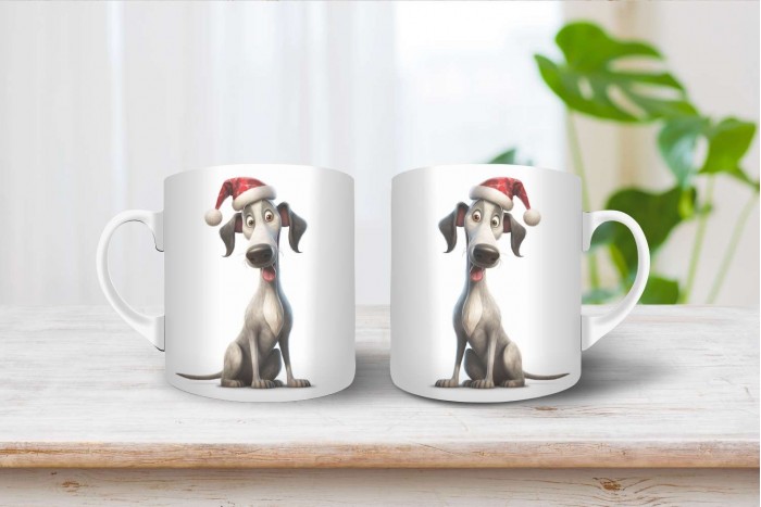 karácsonyi agár mintás bögre 2