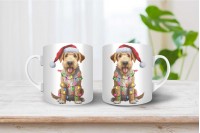 karácsonyi airedale terrier mintás bögre 4