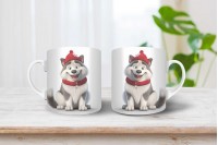 karácsonyi alaszkai malamut mintás bögre - a tökéletes ajándék az ünnepekre! 5