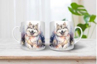 karácsonyi alaszkai malamut mintás bögre - a tökéletes ajándék az ünnepekre! 12