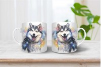 karácsonyi alaszkai malamut mintás bögre - a tökéletes ajándék az ünnepekre! 13