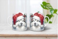 karácsonyi alaszkai malamut mintás bögre - a tökéletes ajándék az ünnepekre! 15