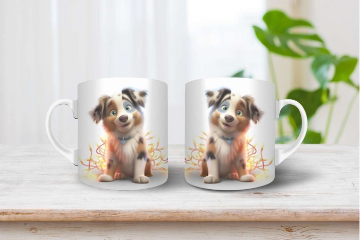 Ausztrál juhászkutya mintás karácsonyi bögre ausztrál juhászkutya mintás karácsonyi bögre 2