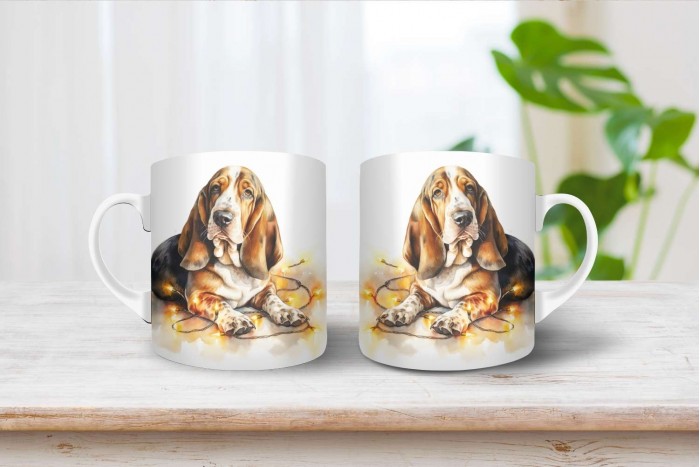 Basset hound mintás karácsonyi bögre basset hound mintás karácsonyi bögre 2