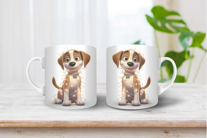 Beagle mintás karácsonyi bögre beagle mintás karácsonyi bögre 2