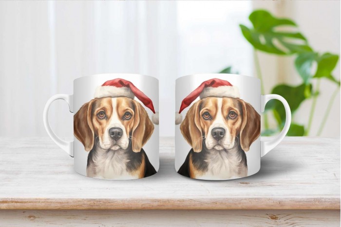 Beagle mintás karácsonyi bögre beagle mintás karácsonyi bögre 2