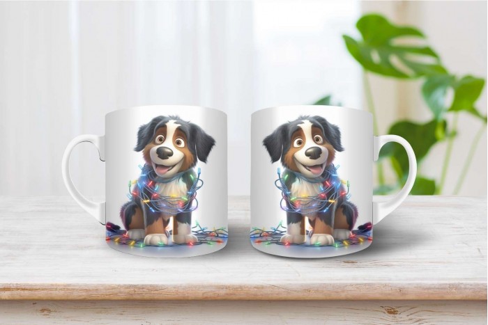 Berni pásztor mintás karácsonyi bögre berni pásztor mintás karácsonyi bögre 2