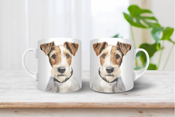 foxterrier mintás bögre 2