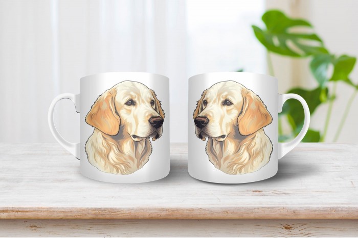 golden-retriever mintás bögre 2