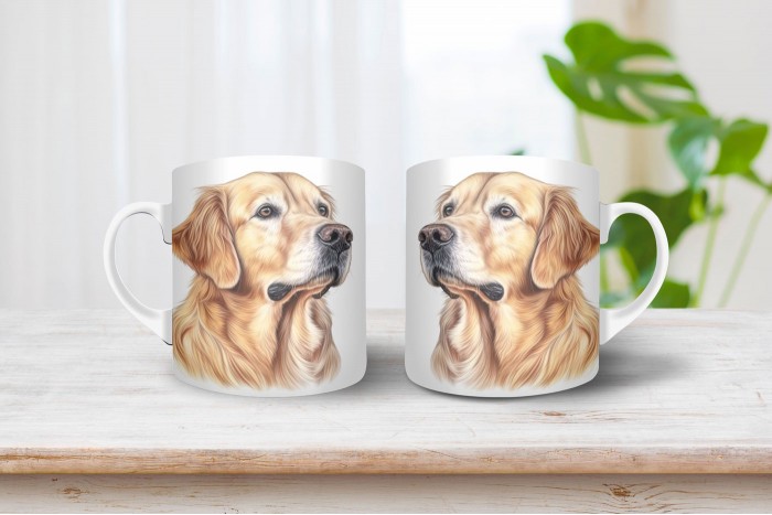 golden-retriever mintás bögre 2