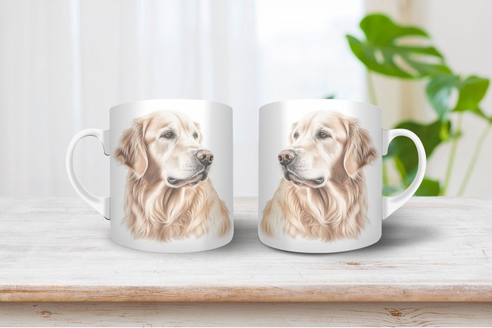 golden-retriever mintás bögre 2