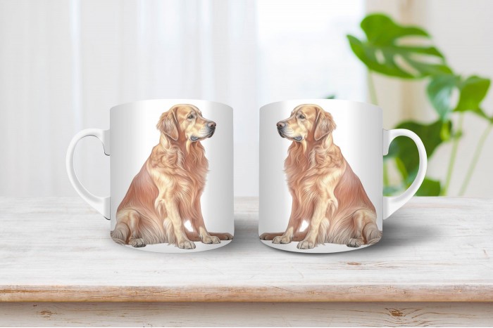 golden-retriever mintás bögre 2
