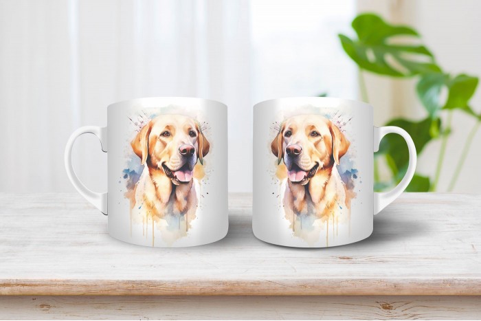 labrador mintás bögre 2