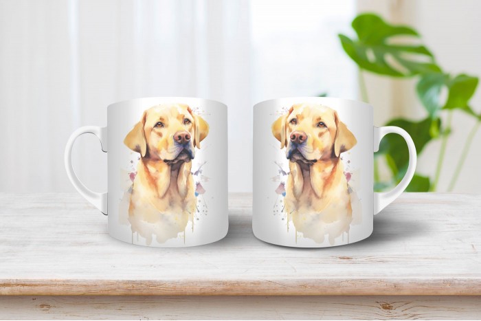 labrador mintás bögre 2