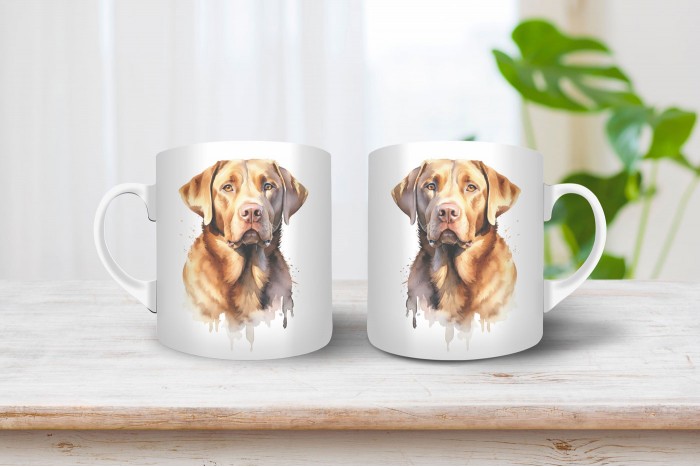 labrador mintás bögre 2