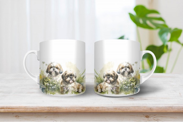 shih-tzu mintás bögre 2