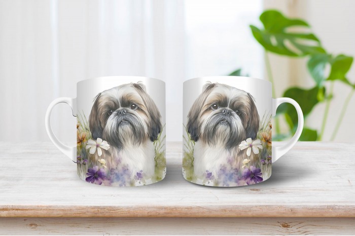 shih-tzu mintás bögre 2