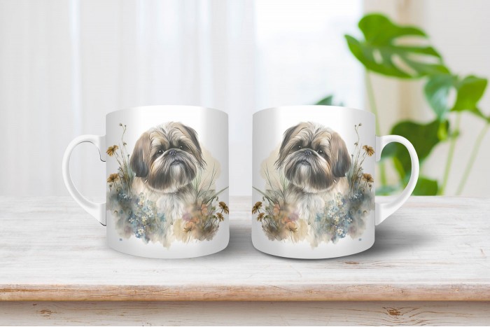shih-tzu mintás bögre 2
