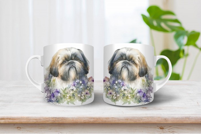 shih-tzu mintás bögre 2