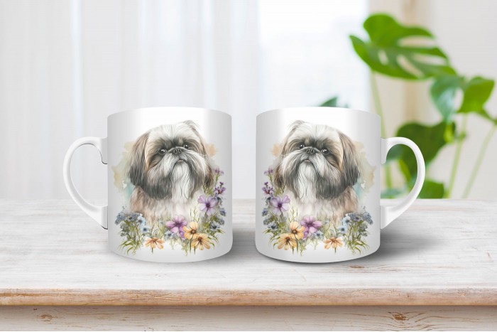 shih-tzu mintás bögre 2