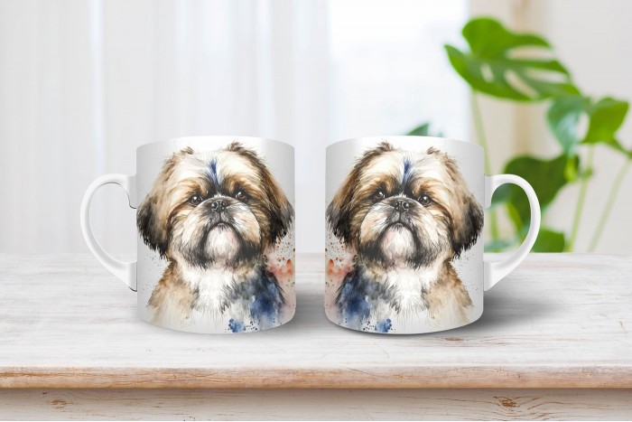 shih-tzu mintás bögre 2