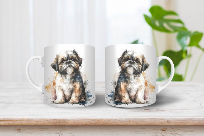 shih-tzu mintás bögre 2