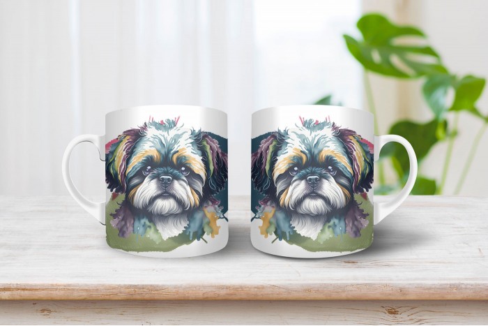 shih-tzu mintás bögre 2