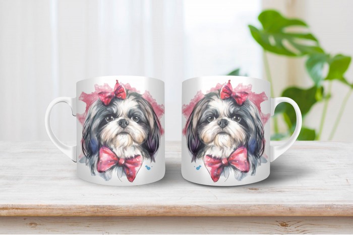 shih-tzu mintás bögre 2